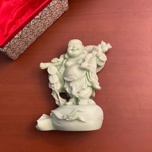 Green Buddha Figurine